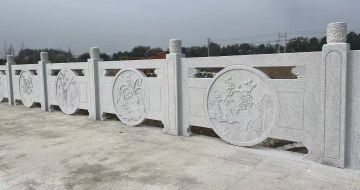 盘锦芝麻白河道栏杆 石材栏杆