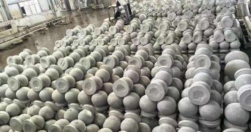 盘锦芝麻白圆球 石球 挡车球