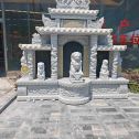 盘锦芝麻白中国黑石材套墓 花岗岩墓碑