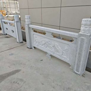 盘锦芝麻白河道栏杆 石材栏杆