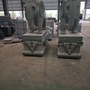 盘锦芝麻灰花岗岩对象 芝麻白芝麻灰大象