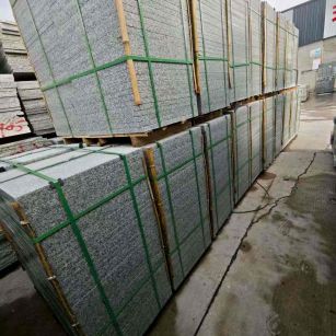 盘锦芝麻白地铺版 石材地铺石