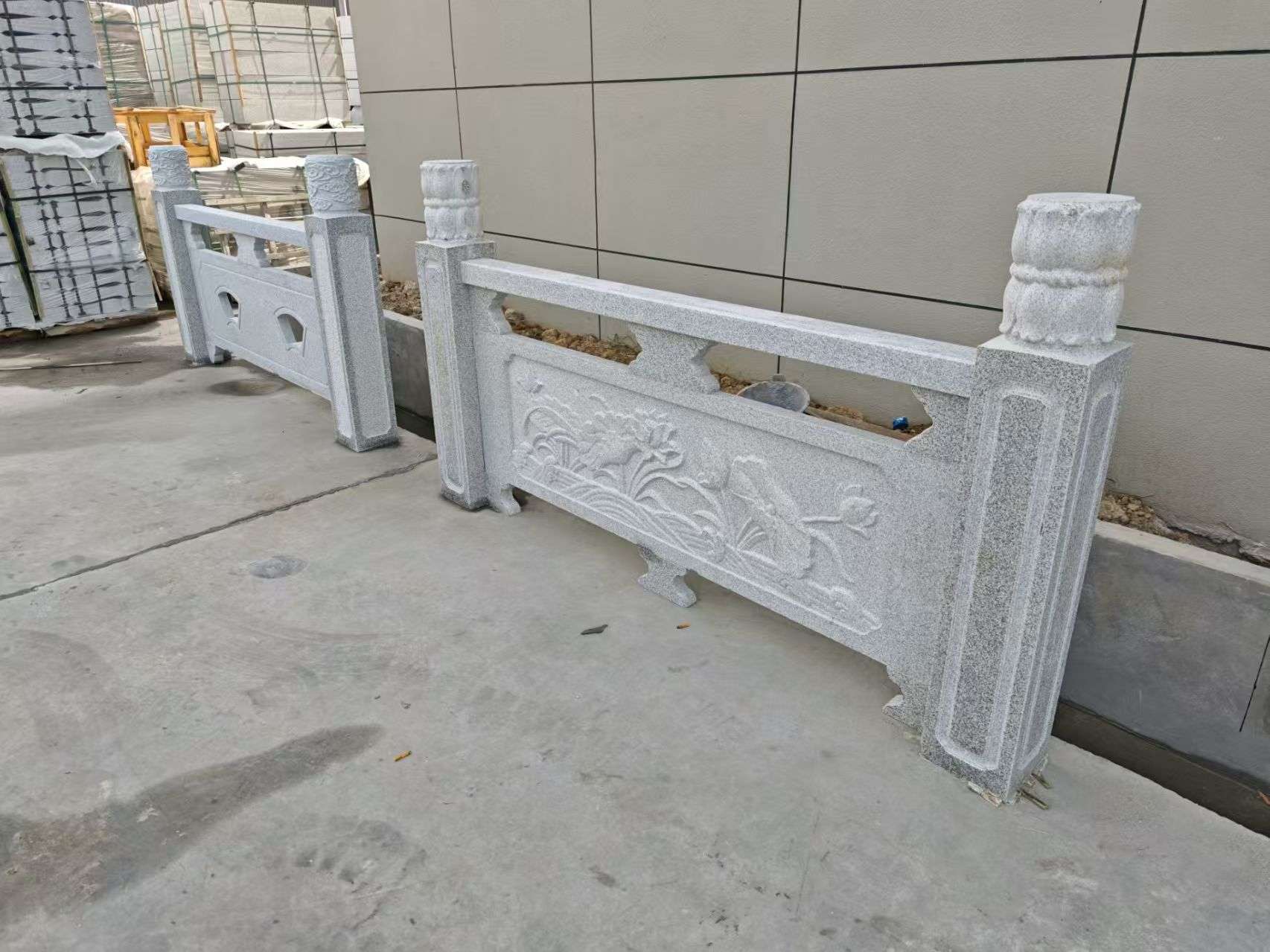 盘锦芝麻白河道栏杆 石材栏杆