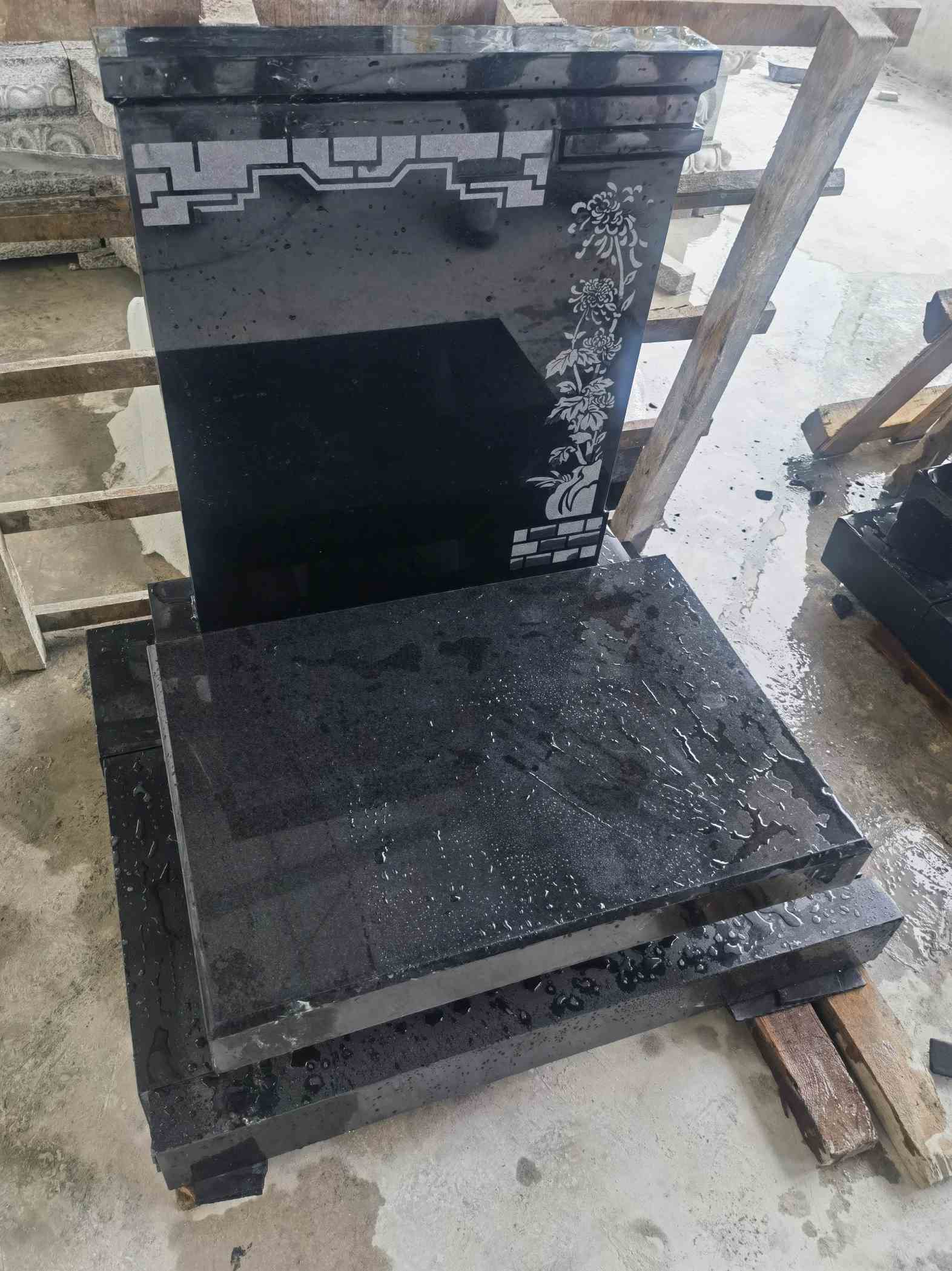 盘锦花岗岩墓碑石 墓碑 套墓