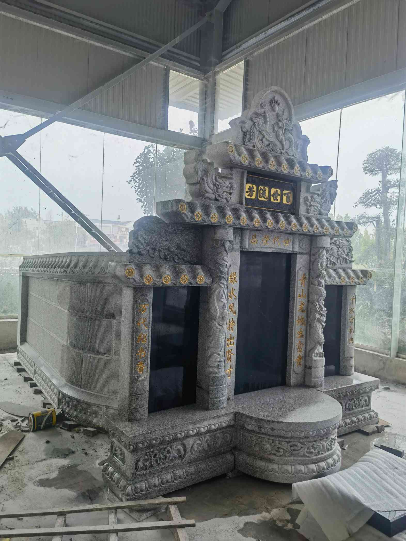 盘锦套墓 墓碑 围坟石 异形定制